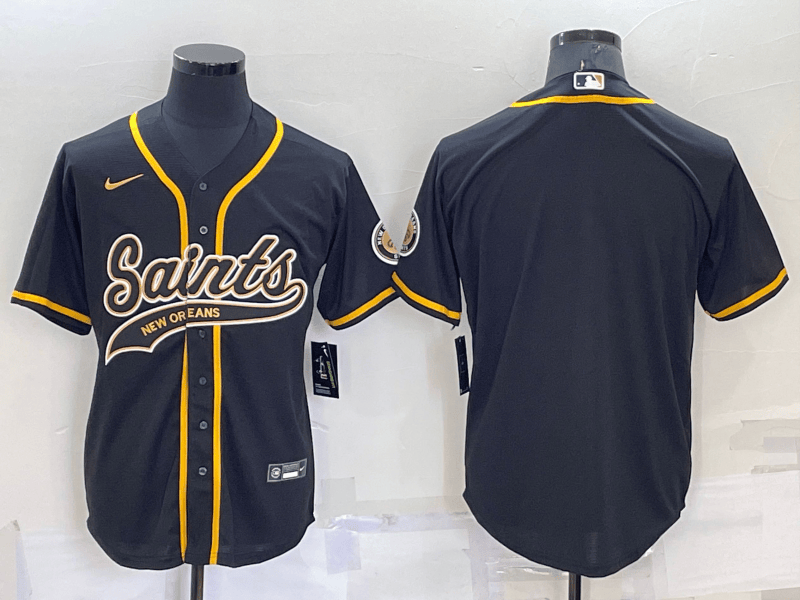 Custom New Orleans Saints black jersey