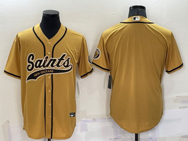 Custom New Orleans Saints gold jersey