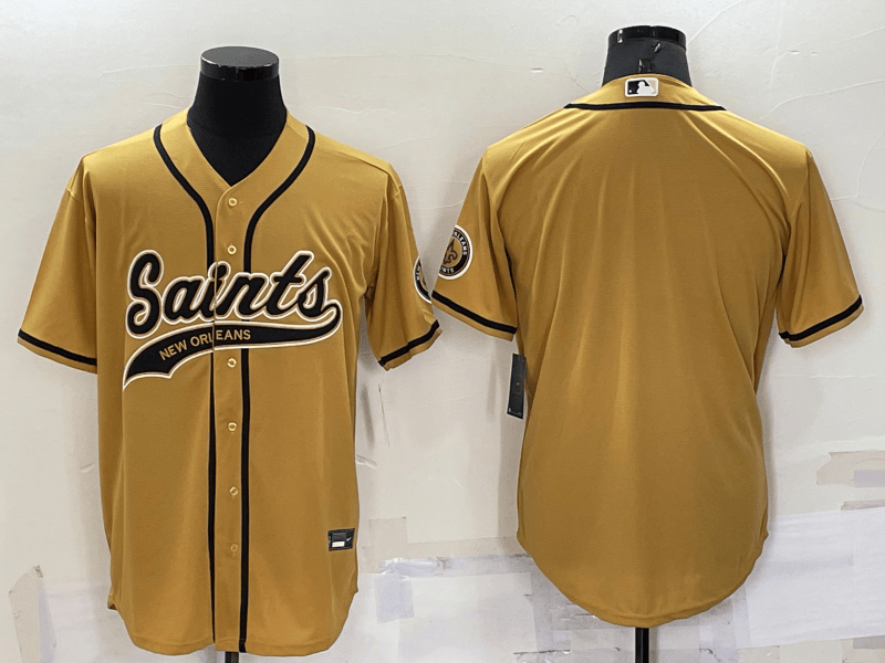 Custom New Orleans Saints gold jersey