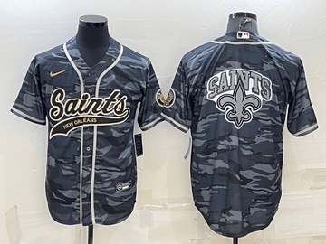 Blank Grey New Orleans Saints navy jersey