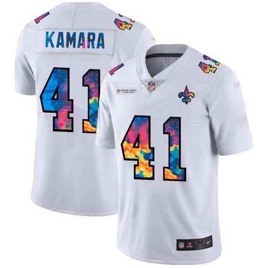 Alvin Kamara New Orleans Saints white Limited jersey