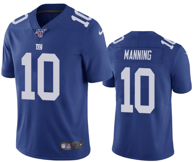 Eli Manning New York Giants blue Vapor jersey