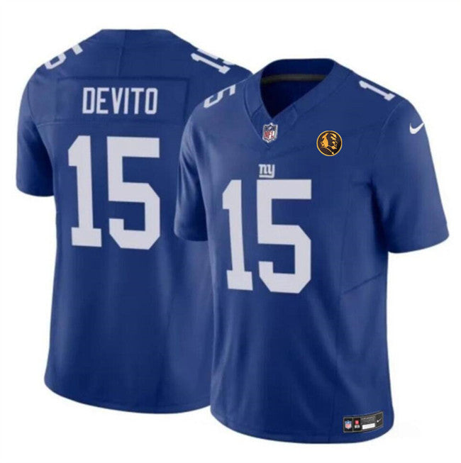 Tommy DeVito New York Giants blue Vapor jersey