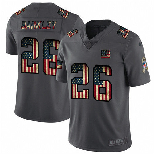 Saquon Barkley New York Giants grey Salute To Service jersey