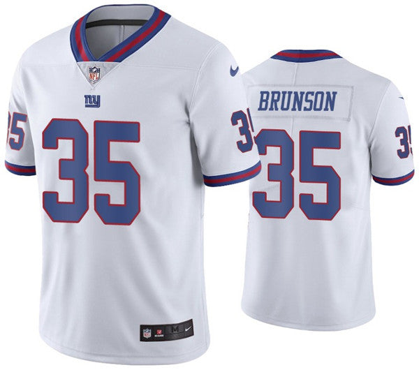 T.J. Brunson New York Giants white Color Rush jersey