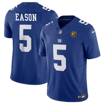 Jacob Eason New York Giants blue Vapor jersey