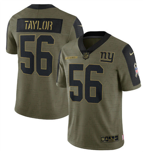 Lawrence Taylor New York Giants olive Salute To Service jersey