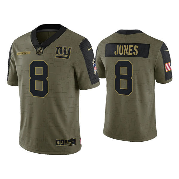 Daniel Jones New York Giants olive Salute To Service jersey