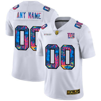 Custom New York Giants white Limited jersey