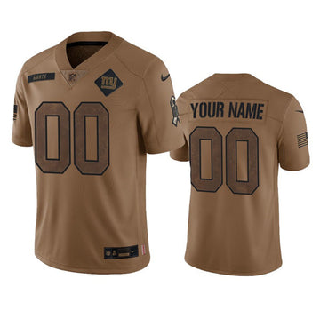 Custom New York Giants brown Limited jersey