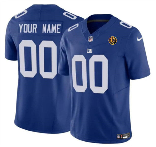 Custom New York Giants blue Vapor jersey