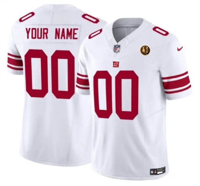 Custom New York Giants white Vapor jersey