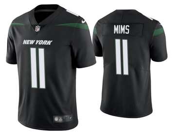 Denzel Mims New York Jets black Vapor jersey