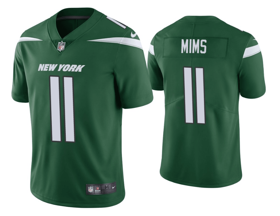 Denzel Mims New York Jets green Vapor jersey