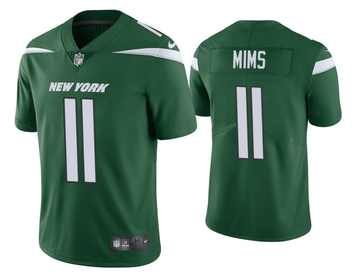 Denzel Mims New York Jets green Vapor jersey