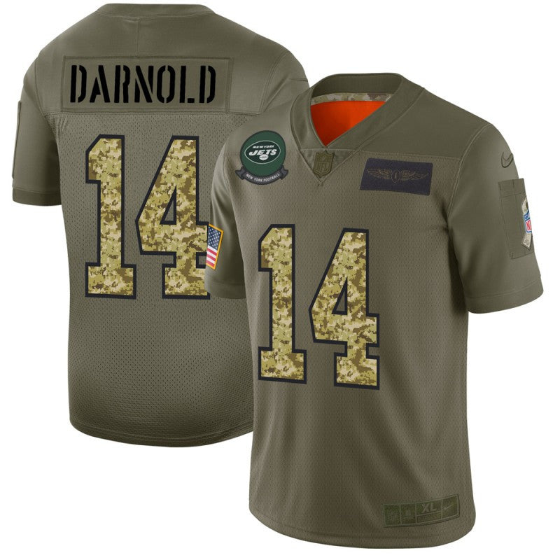 Sam Darnold New York Jets olive Salute To Service jersey