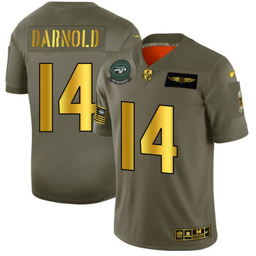 Sam Darnold New York Jets olive Salute To Service jersey