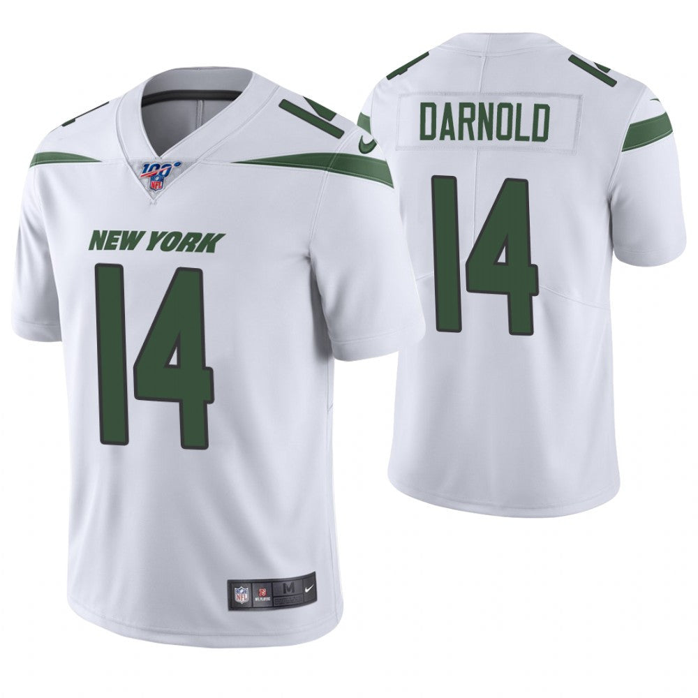 Sam Darnold New York Jets white Vapor jersey