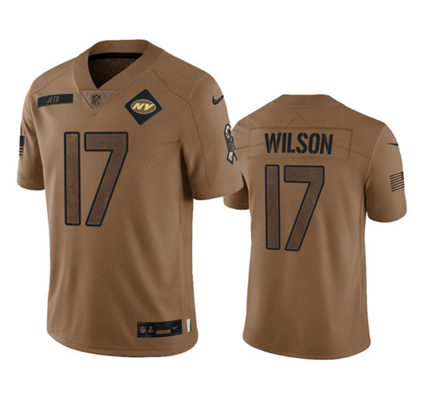 Garrett Wilson New York Jets brown Salute To Service jersey
