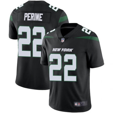 La'Mical Perine New York Jets black Vapor jersey