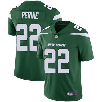 La'Mical Perine New York Jets green Vapor jersey