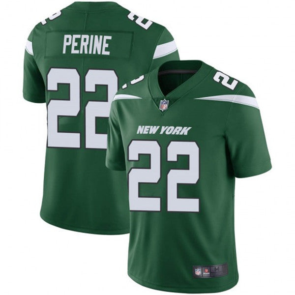 La'Mical Perine New York Jets green Vapor jersey