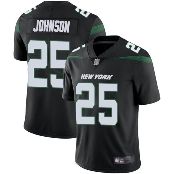 Ty Johnson New York Jets black Vapor jersey