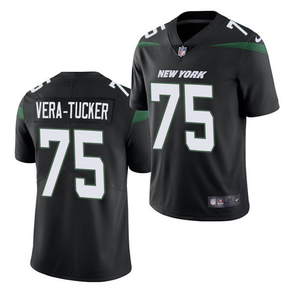 Alijah Vera-Tucker New York Jets black Vapor jersey