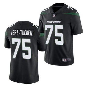 Alijah Vera-Tucker New York Jets black Vapor jersey