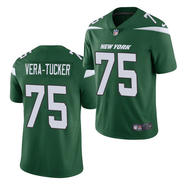 Alijah Vera-Tucker New York Jets green Vapor jersey