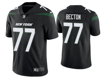 Mekhi Becton New York Jets black Vapor jersey