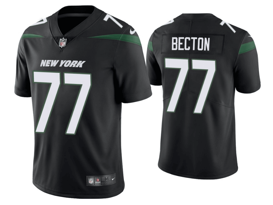 Mekhi Becton New York Jets black Vapor jersey