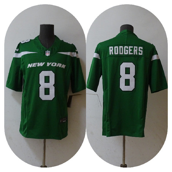 Aaron Rodgers New York Jets green Vapor jersey