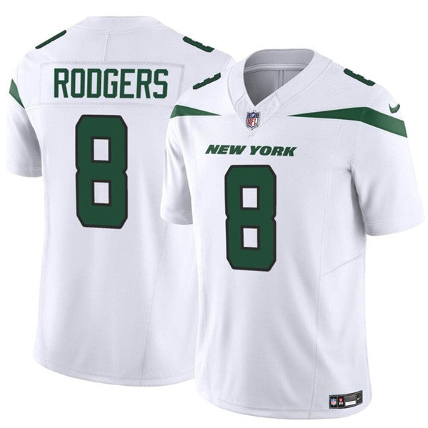 Aaron Rodgers New York Jets white Vapor jersey
