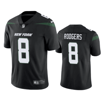 Aaron Rodgers New York Jets black Vapor jersey