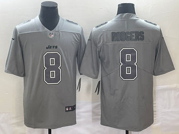 Aaron Rodgers New York Jets gray Vapor jersey