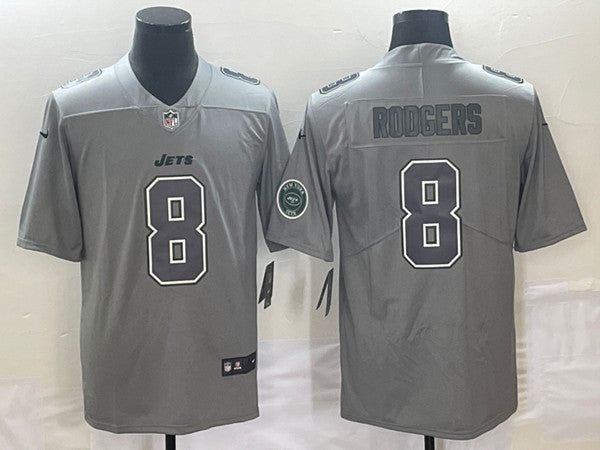 Aaron Rodgers New York Jets gray jersey