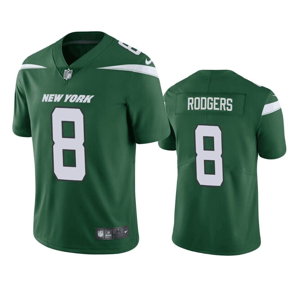Aaron Rodgers New York Jets green Vapor jersey