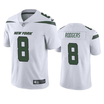 Aaron Rodgers New York Jets white Vapor jersey