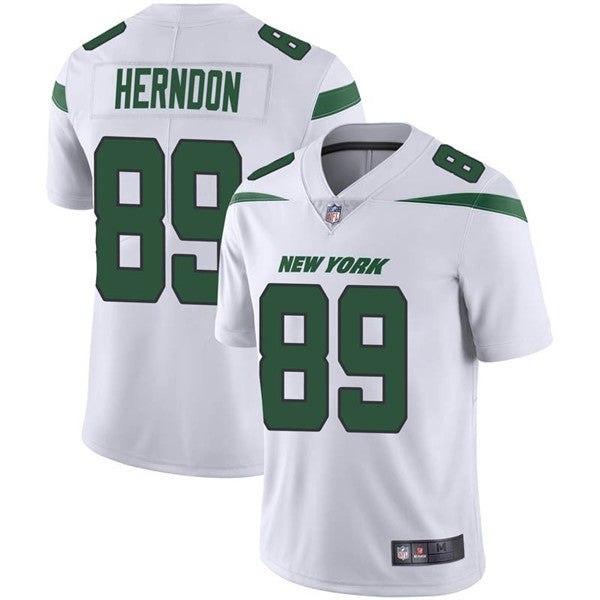 Chris Herndon New York Jets white Vapor jersey