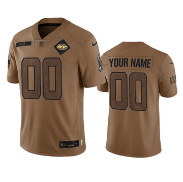 Custom New York Jets brown Limited jersey