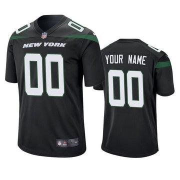 Custom New York Jets black Vapor jersey