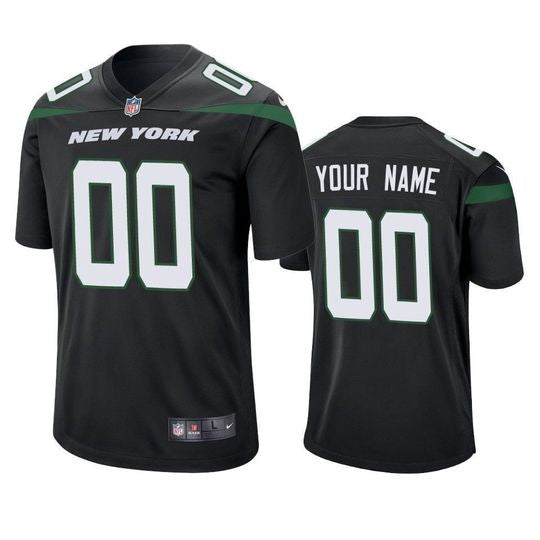 Custom New York Jets black Vapor jersey