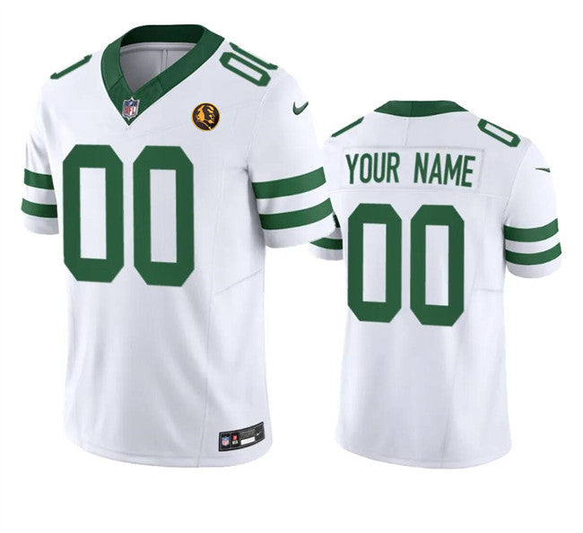 Custom New York Jets white Vapor jersey