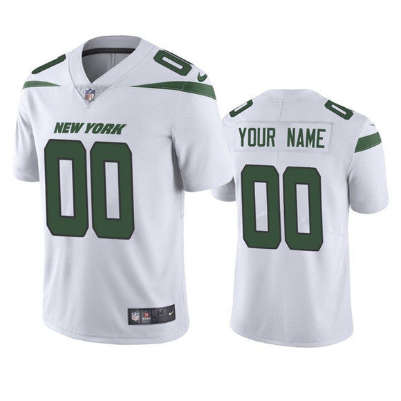 Custom New York Jets white Vapor jersey