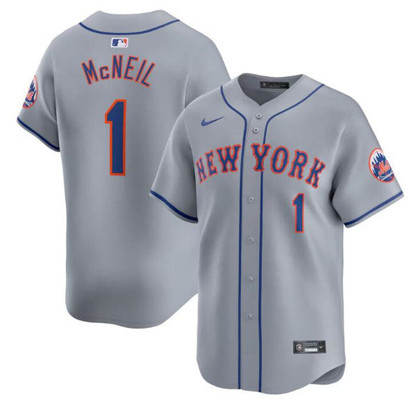 Jeff McNeil New York Mets gray Limited jersey