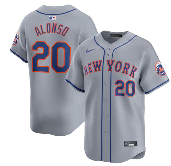 Pete Alonso New York Mets gray Limited jersey