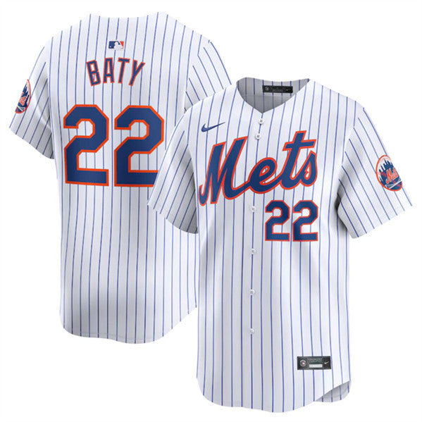 Brett Baty New York Mets white Limited jersey