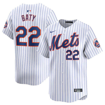 Brett Baty New York Mets white Limited jersey