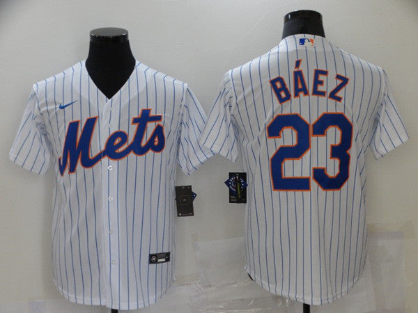 Javier Báez New York Mets white jersey